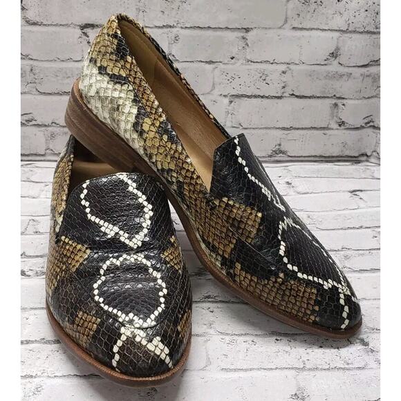Madewell Women's 9.5 The Frances Loafer on Snake Embossed Leather Retails $158 - Picture 2 of 11